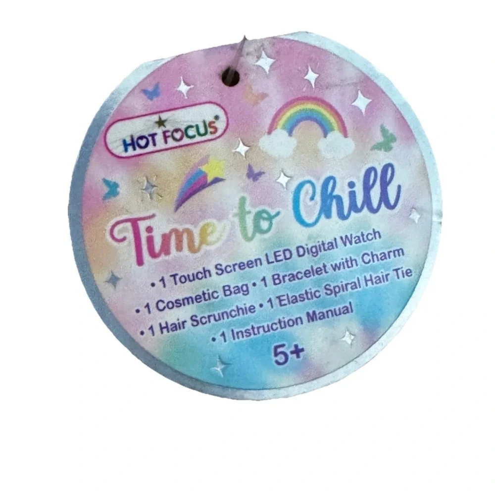 Hot Focus Time to Chill Girls Touch Screen LED Digital‎ Watch Accessory Kit NWT